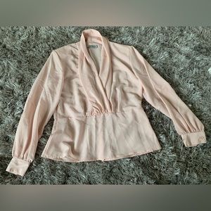 Vintage 1980s pink silk blouse